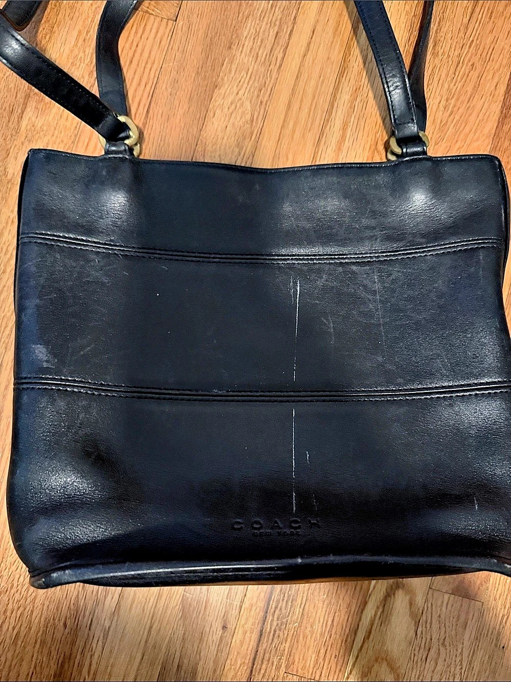 Coach Vintage Black Leather Shoulder Bag